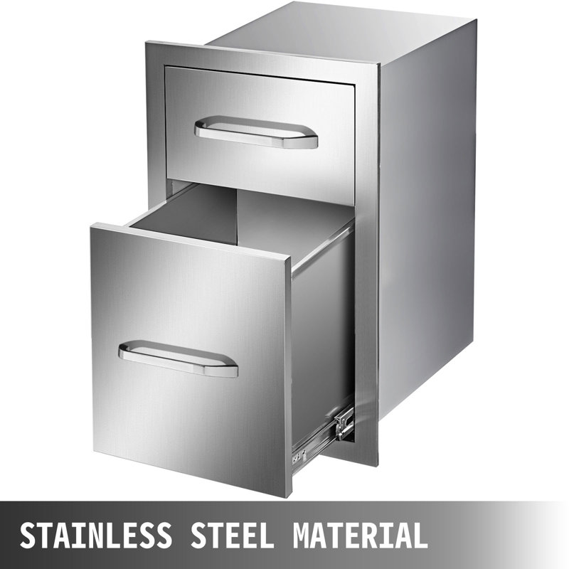 VEVOR 13'' Stainless Steel Outdoor Kitchen Triple Storage Drawers
