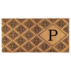 Eclipse Heavy Duty Coir Doormat - 22x 36 - Monogrammed A