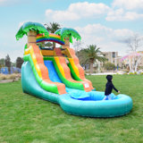 HeroKiddo 13 FT Summer Breeze Commercial Grade Water Slide with Splash Pool for Kids (with Blower)
