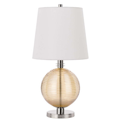 Lampe de table chromée / dorée Haghbarth 28 po