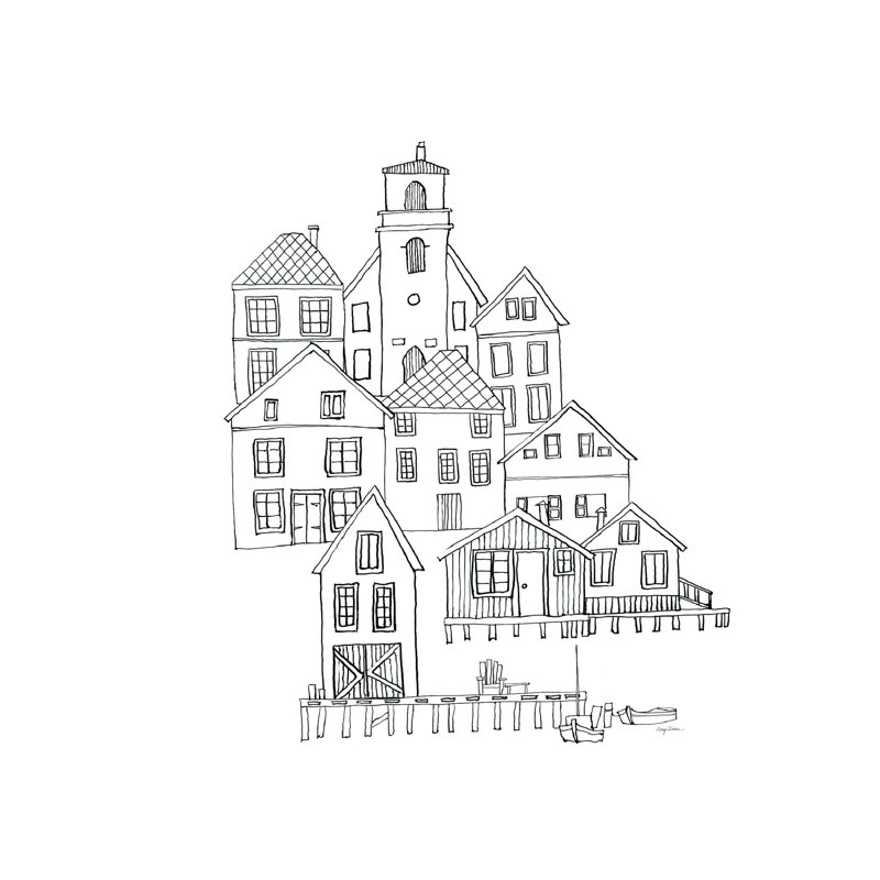 «Nordic Village III» par Avery Tillmon - impression sur toile tendue, H 48 po x l 36 po