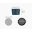 Joseph Joseph Space Ceramic Non-Stick 8.5 Qt. Stock Pot with Folding Handles and Lid