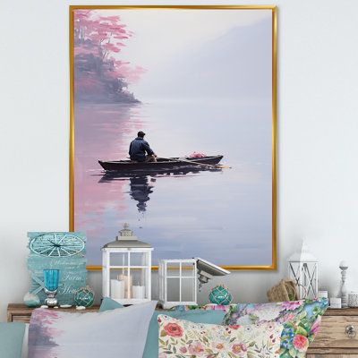 «Canoe Reflection At The Lake», art mural lac