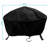 Claire Black Solid Fire Pit Cover with Drawstring Closure-990229839-990229840