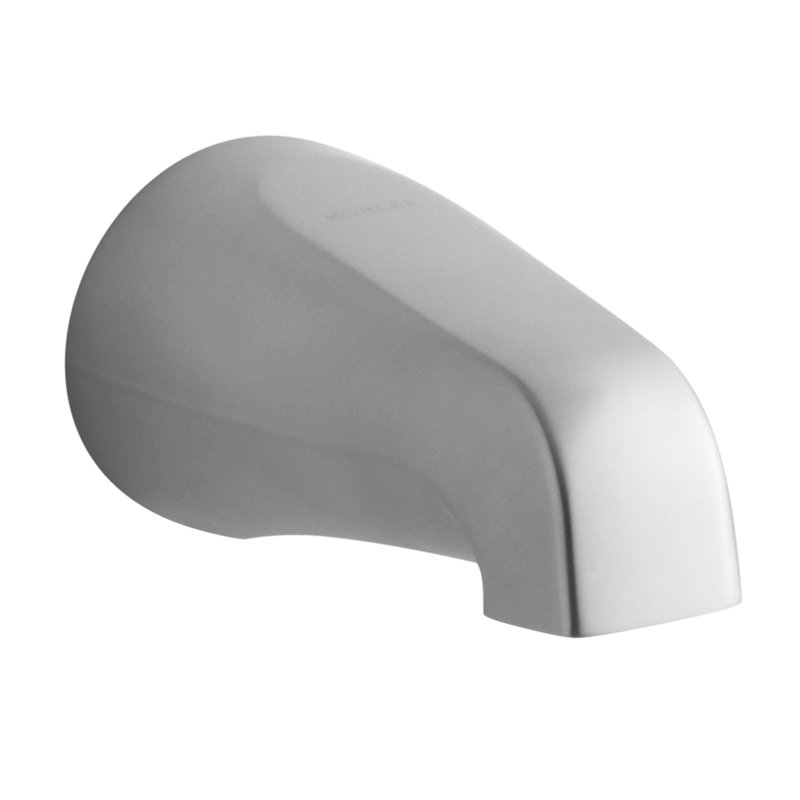 Coralais 4-7/8" Non-Diverter Bath Spout with Npt Connection, Brushed Chrome