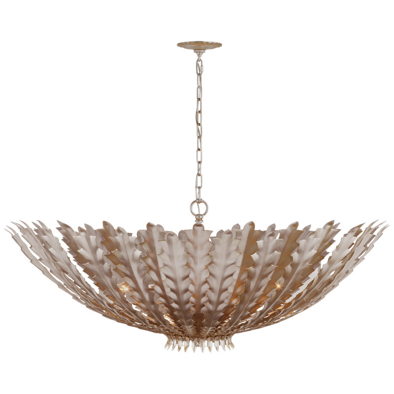 Hampton 8 - Light Chandelier, Burnished Silver Leaf