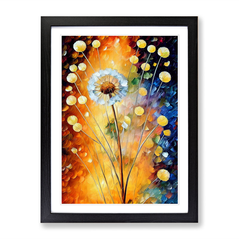 Taifa Dandelion In Colour Vol.1 1 Piece Wall Art, 64cm H x 46cm W x 2cm D, Walnut