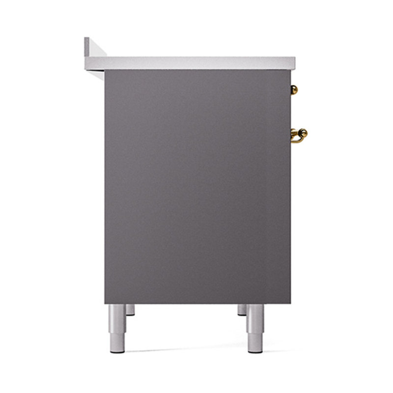 ILVE Nostalgie II Noblesse 40 po à induction, Graphite mat / laiton