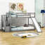 Lit superposé simple en bois avec tablettes Eva-Jane par Harriet Bee-793138965