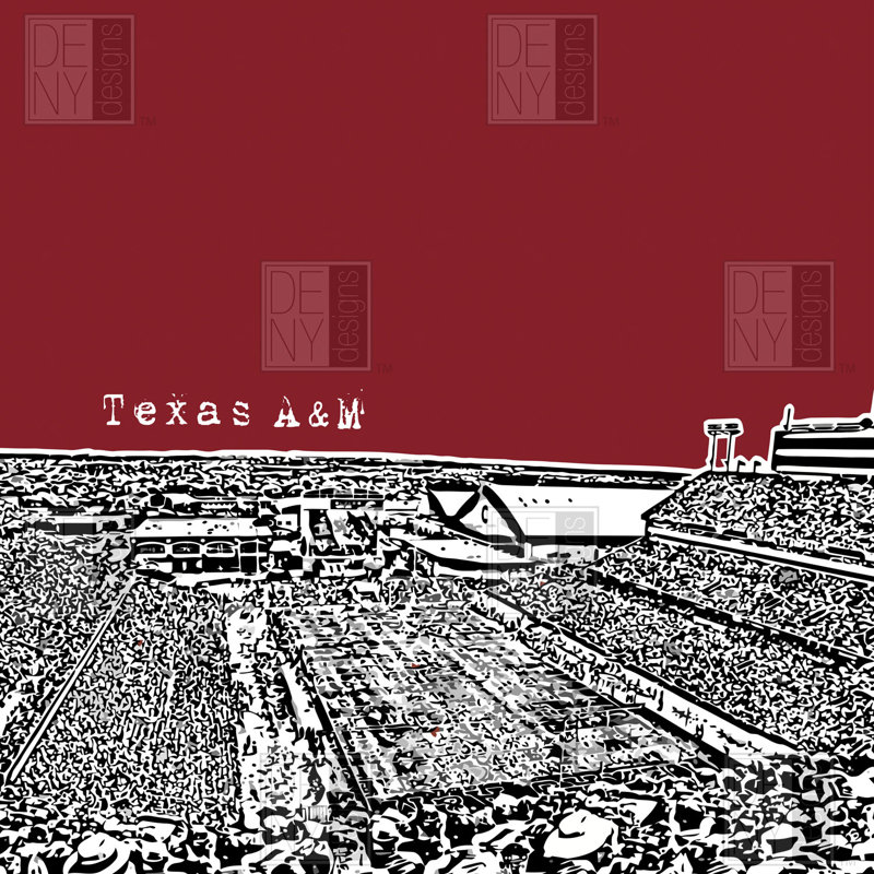 Bird Ave Single Shower Curtain, Texas A and M Maroon