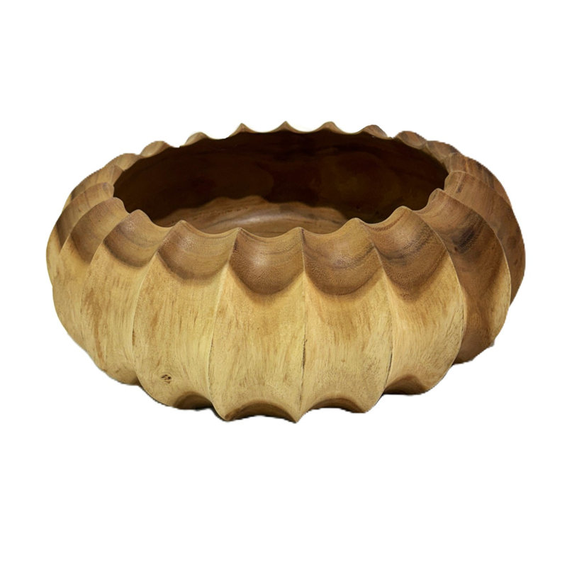 Freya Scalloped Bowl, 15cm H x 40cm W x 40cm D