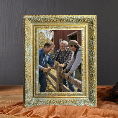 8" x 10" Antique Gold 1PC Tabletop Picture Frame for Graduation Photo Display