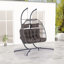 Chaise suspendue en rotin pour 2 personnes-1295945350