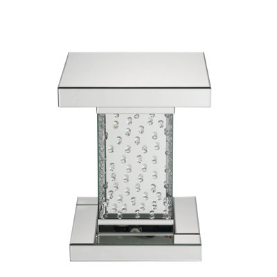 Table de bout avec miroirs et faux cristaux