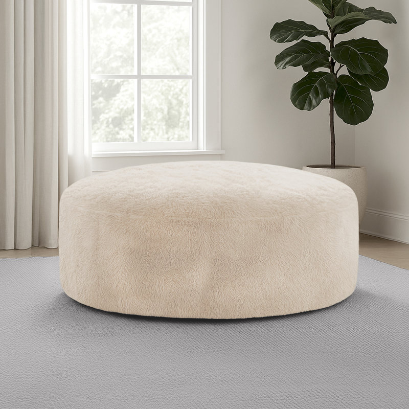 Fauteuil à billes Big, Fausse fourrure brune