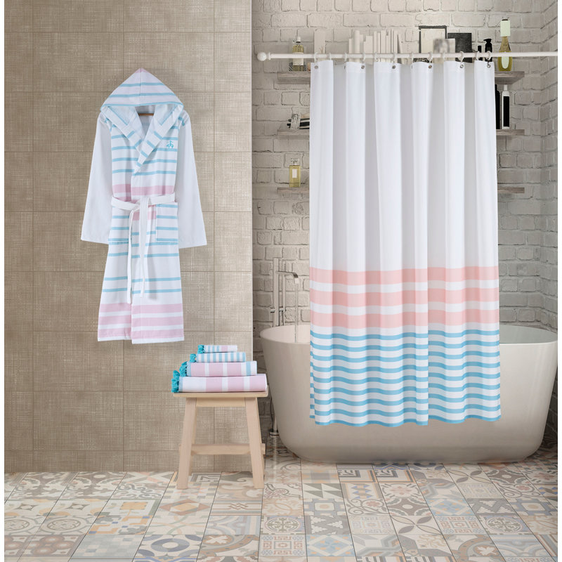Rideau de douche Brooks Brothers, Rose