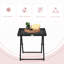 Outsunny Folding Rattan Garden Coffee Table Small 40 x 40 x 40 cm Black