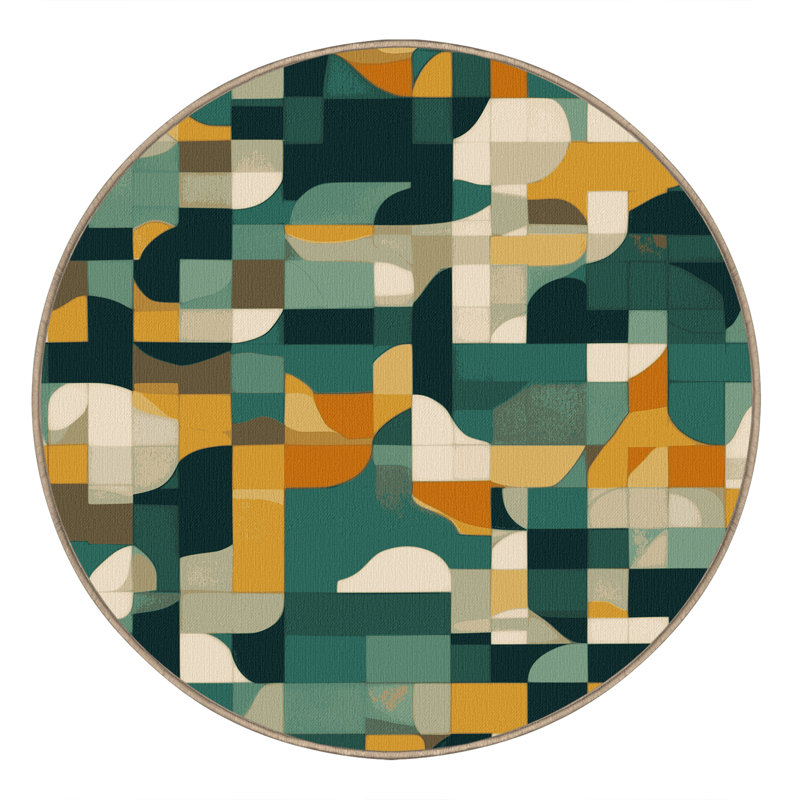 Schematic Lands Rug, Round 5'
