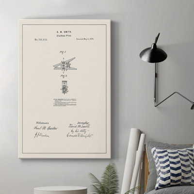 Blanchisserie Laundry Brevet II, toile tendue avec châssis - prête à être accrochée