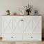 Grand lit escamotable avec station de charge et tiroirs, blanc-821341921
