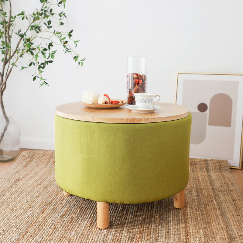 Solid Wood Single Coffee Table, Green