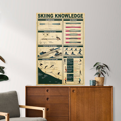 Toile tendue sur toile "Skiing"