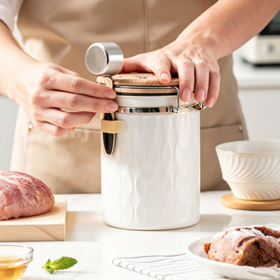 Airtight Coffee Storage Canister(white)