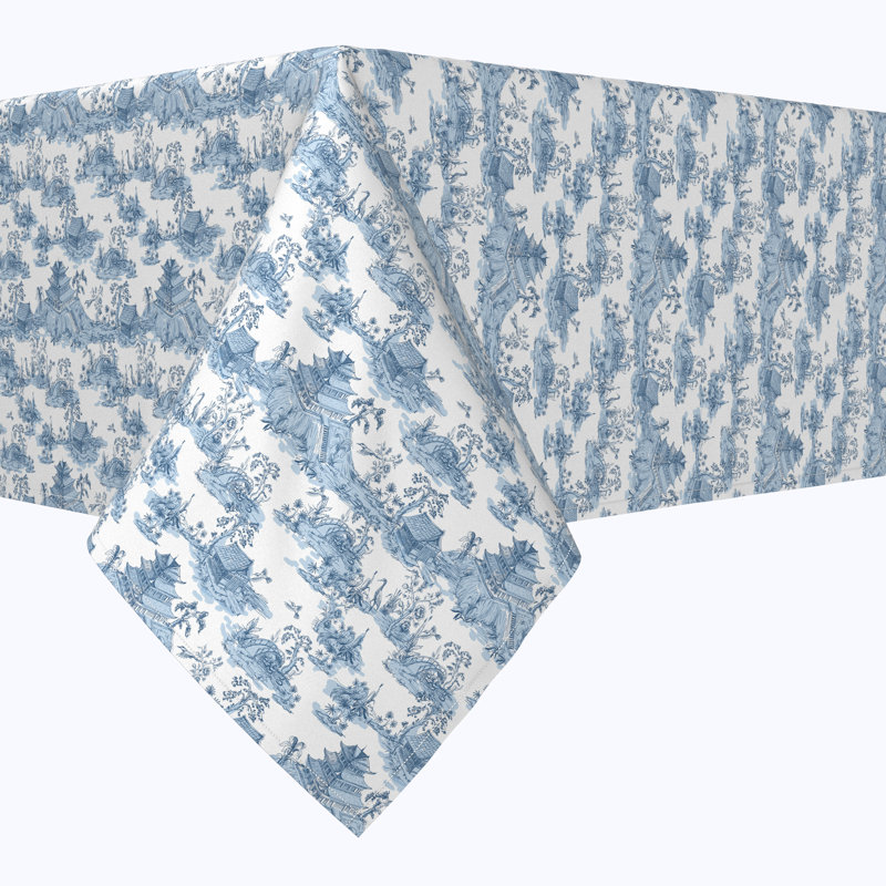 Chinoiserie Design Tablecloth, 84" x 84"