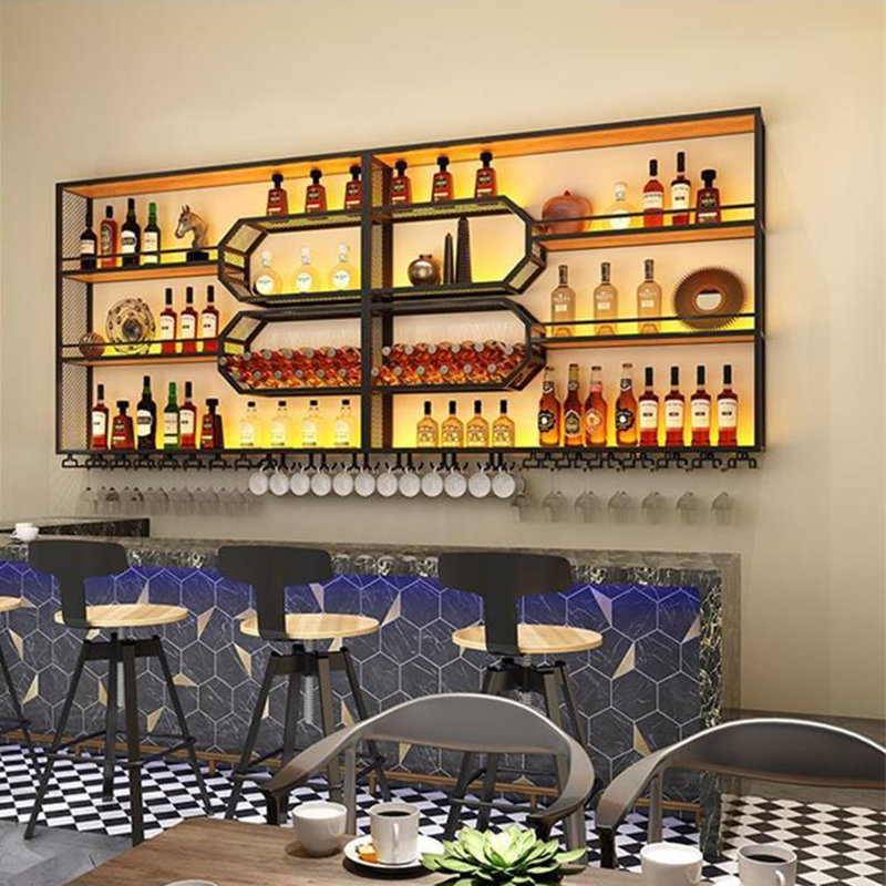 Creative Multi-tier Wine Rack, 49.2"H x 118.1"W x 9.8"D