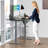 Uncaged Ergonomics Rise Up 48" x 30" Dual-Motor Electric Standing Desk - Height Adjustable Sit-Stand Desk with Memory Presets, Black MDF Top, Gray Frame-86567238-86567240