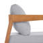 Chaise longue d'extérieur en bois d'acacia avec coussins Ugarte-124984932