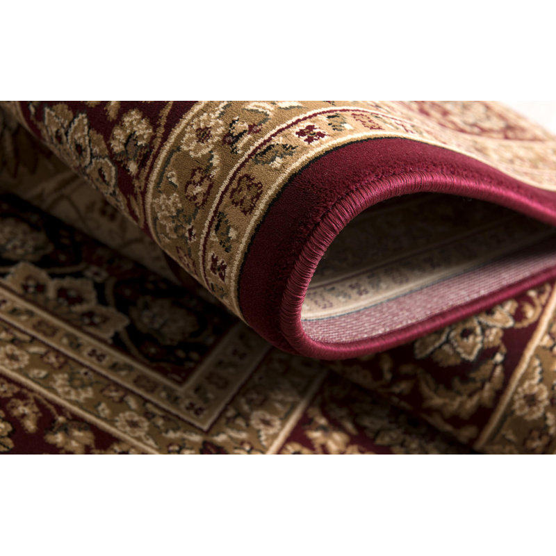 Rug Branch Aseel 2' x 9' (2'3" x 9') Red/Black Persian Medallion Indoor Runner Rug, Traditional, Low Pile, Stain-Resistant Hallway Carpet - Entryway, Mudroom, Bedroom, and Kitchen