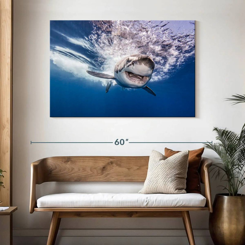 Happy Shark, 32" H x 48" W