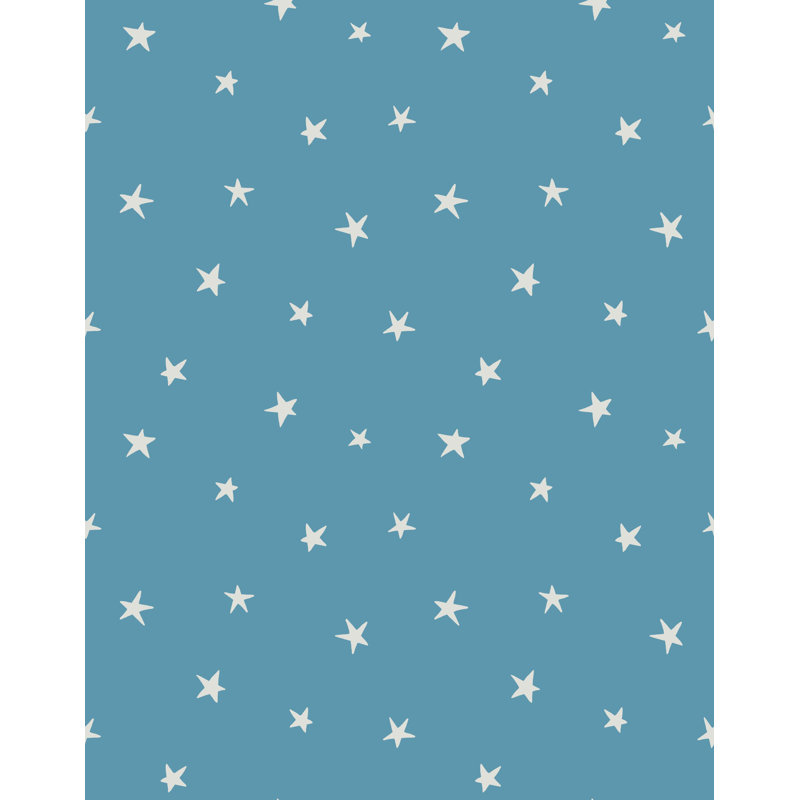 Childrens Star Wallpaper, Blue