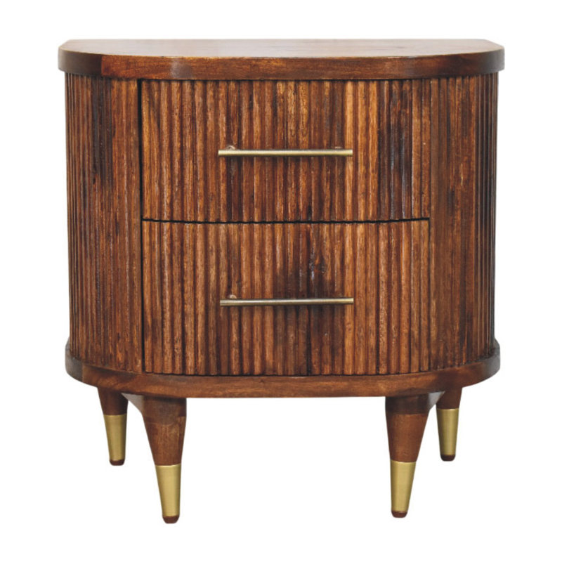 Ribbed Gudella With Brass Handles