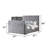 Queen Bed In Gray, Modern Style, With Tv Storage, Electric Fireplace, Solid Wood And Gray Bed, Velvet Frame