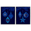 Ensemble d'œuvres d'art giclée encadrées 2 pièces Vintage Blue Holiday