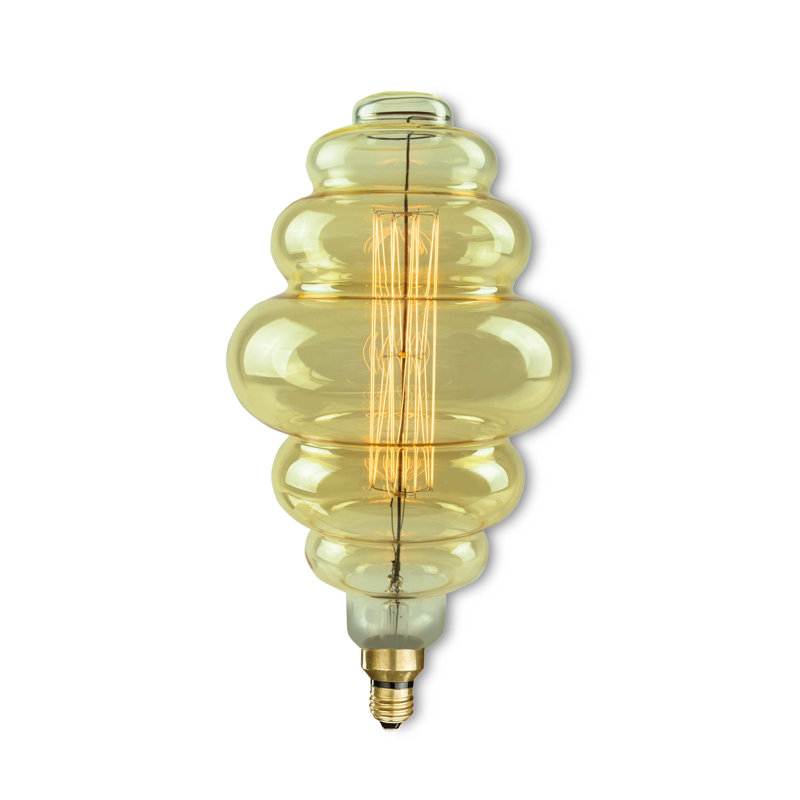 Guarino 60W Amber E26/Medium (Standard) Incandescent Antique Filament Light Bulb