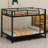 Metal Bunk Bed With Trundle-612658036