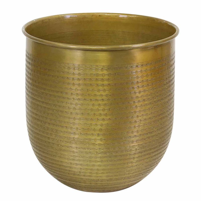 Rohoman Handmade Metal Pot Planter, 34cm H x 33cm W x 34cm D