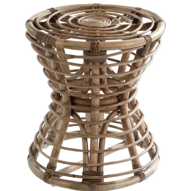 Berwyn Solid Wood Accent Stool, Grey