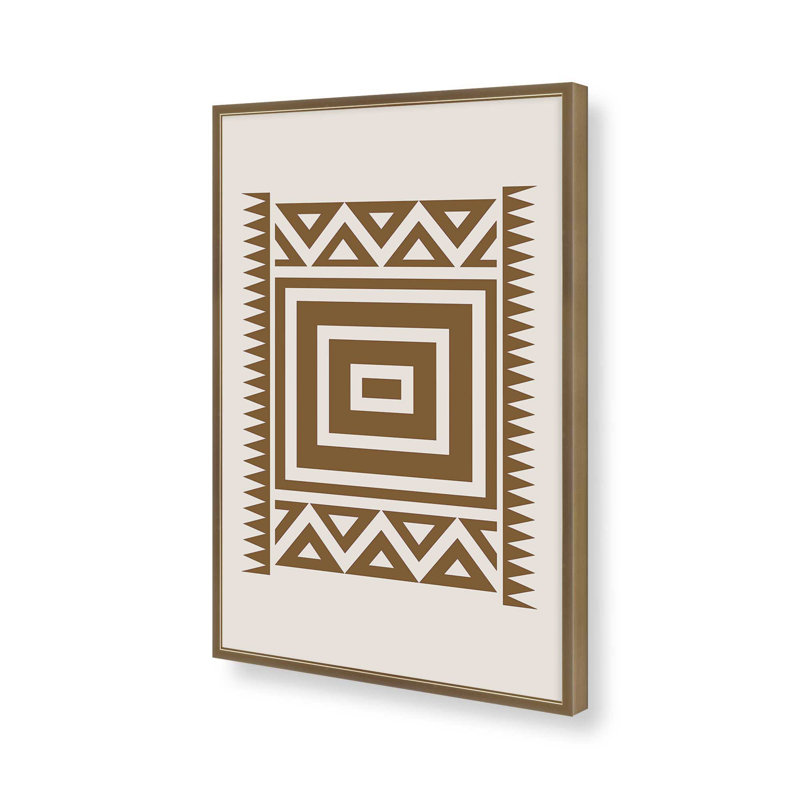 Modern Tribal Patterns II Print, 15.25" H x 12.25" W, Brushed Gold