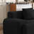 Boneless 120''W Mordern Design L Shpaed Corduroy Sectional Sleeper Compression Sofa With Ottoman-1699016263