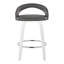 Tabouret de bar contemporain pivotant à hauteur fixe avec repose-pieds chromé - ensemble de 2-129455904