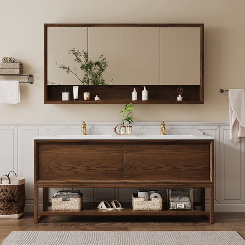 American village style simple bathroom Vanity, 59"
