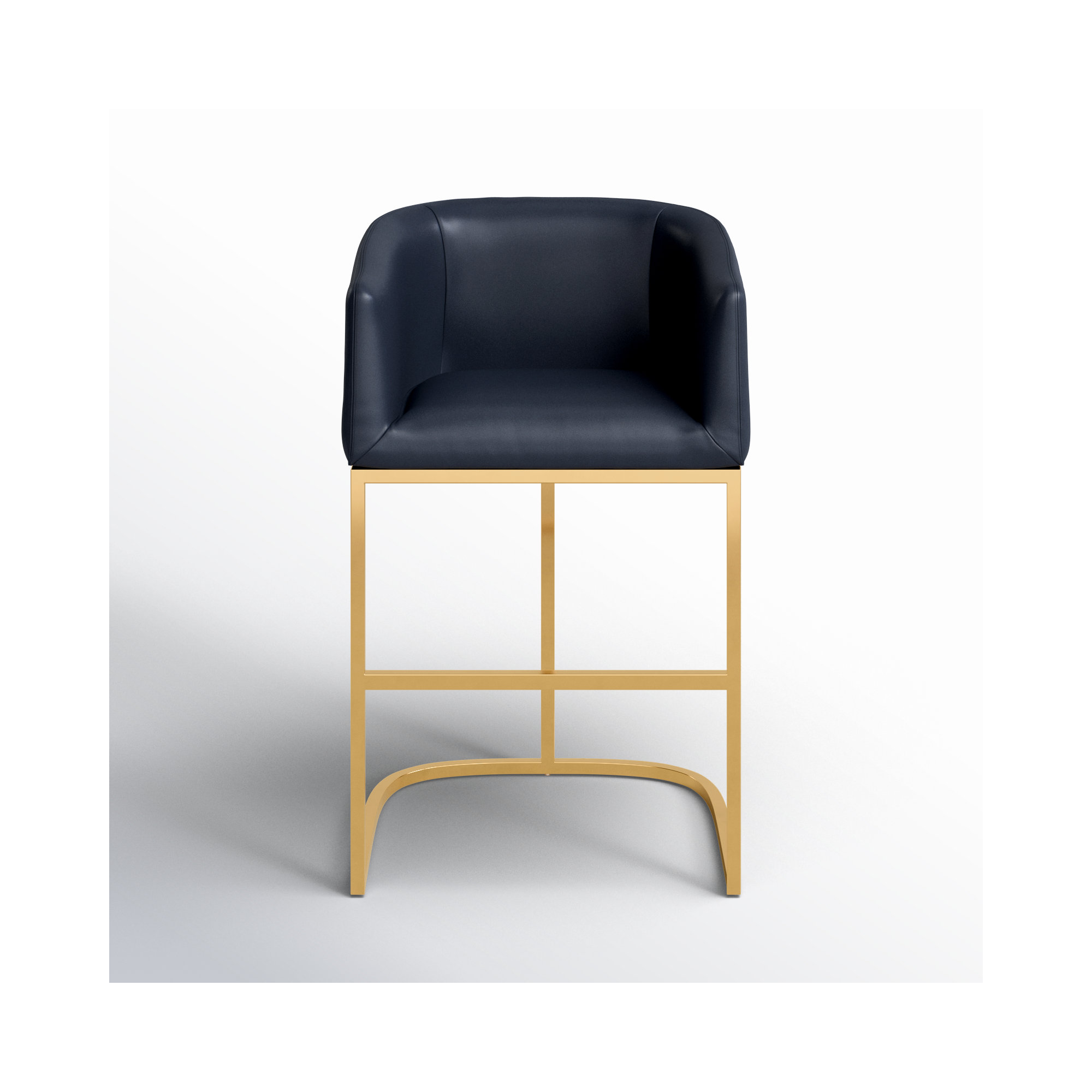 Louvre Bar & Counter Stool, Black, Counter Stool (26" Seat Height)