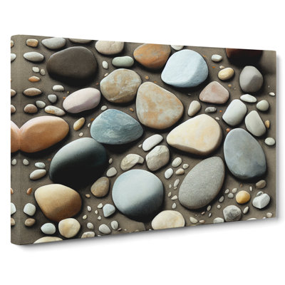 Great River Pebbles - Wrapped Canvas