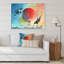 «Colorful Air Ballon In Night Sky», reproduction sur toile-67386992-67386996