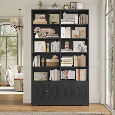 6-tier 47.2" Wide Office Storage Cabinet With Cabinets