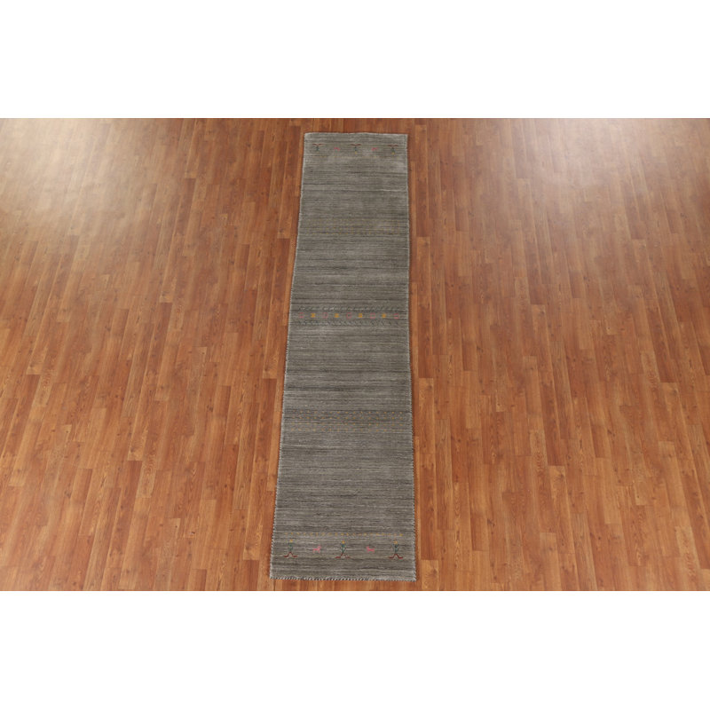 Tapis vert et gris Gabbeh